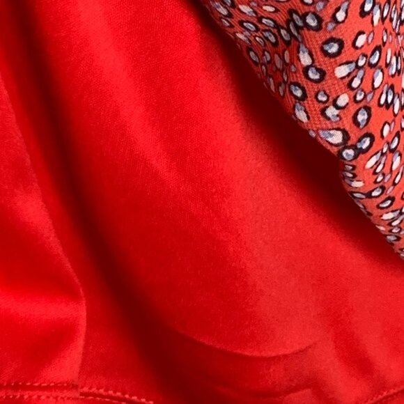 ECI Women’s XL Red Boho Peasant Sheath Dress Long Sleeve Casual Work - Picture 13 of 13